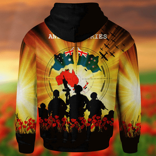 Australia And New Zealand Anzac Day Hoodie - Anzac Memories - Vibe Hoodie Shop