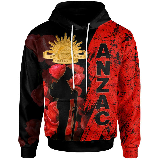 Australia Anzac Day Hoodie - Anzac Poppy - Vibe Hoodie Shop