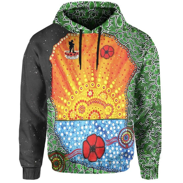 Australia Anzac Day Hoodie - Lest We Forget Poppy - Vibe Hoodie Shop