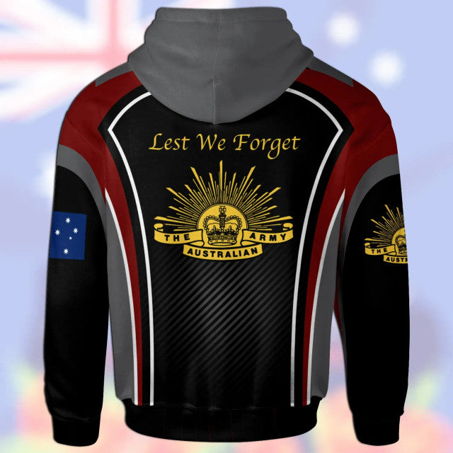 Australia Anzac Poppy Hoodie - Lest We Forget Poppy Flower Symbol - Vibe Hoodie Shop