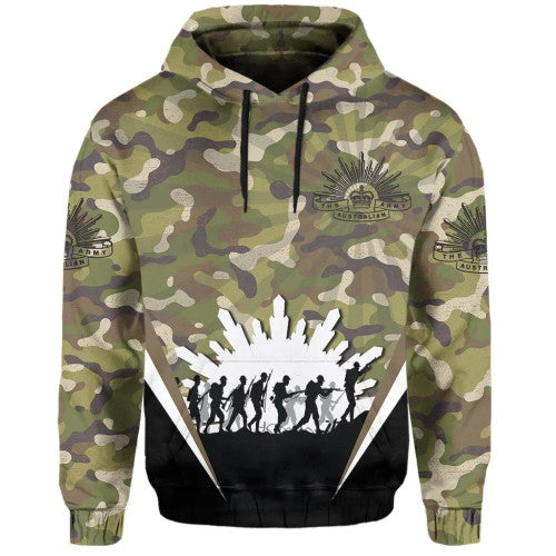 Australia Hoodie Anzac Day Lest We Forget - Army Style - Vibe Hoodie Shop