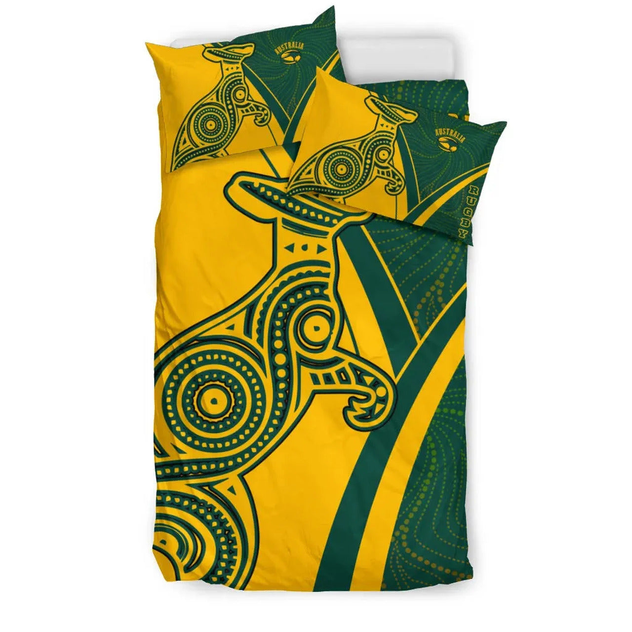 Australia Bedding Set - Australian Kangaroo and Aboriginal Patterns RLT13 - Vibe Hoodie Shop