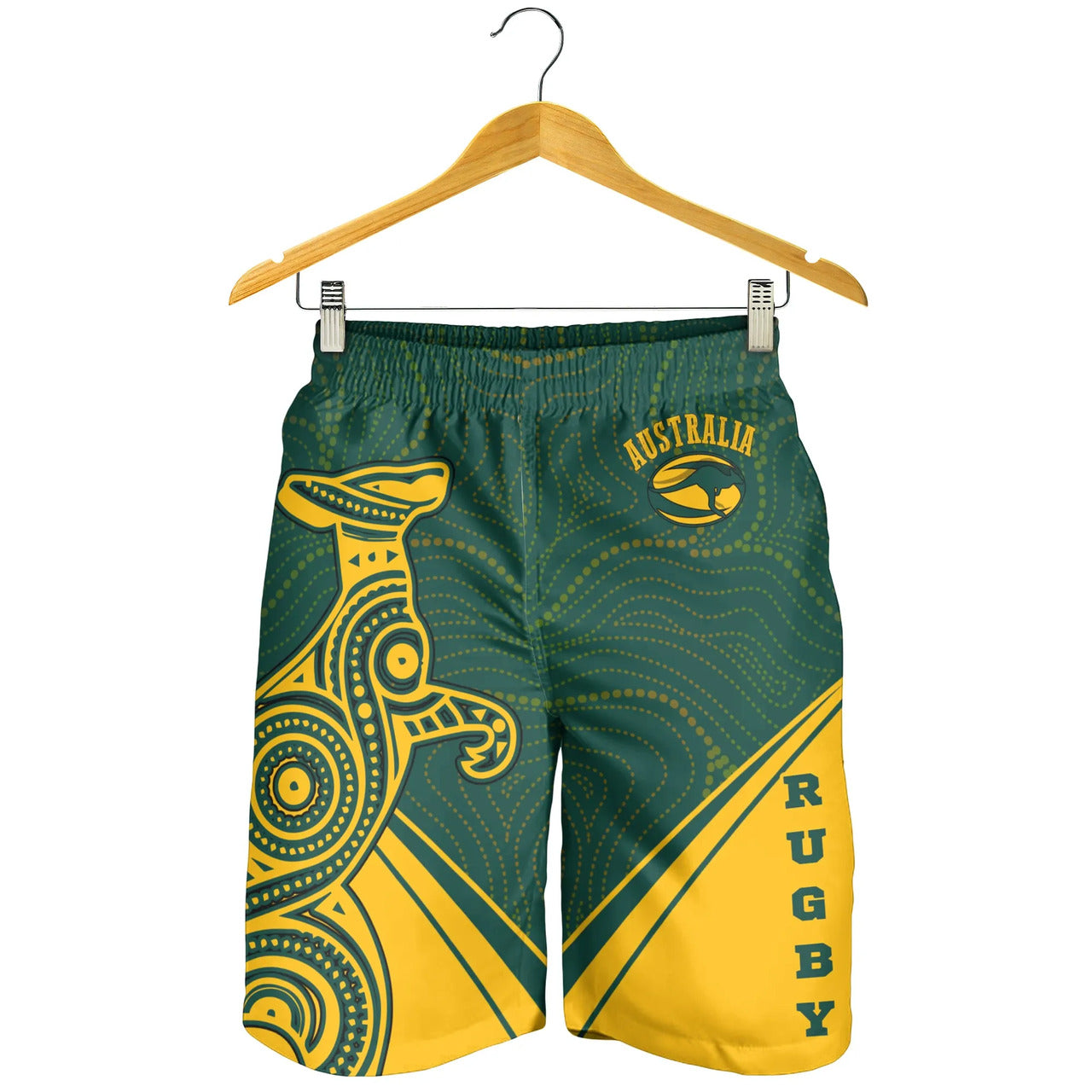 Australia Men Shorts - Australian Kangaroo and Aboriginal Patterns RLT13 - Vibe Hoodie Shop