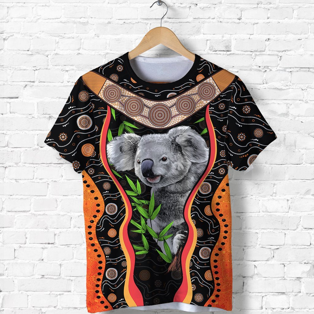 Aboriginal T shirt, Koala Boomerang Patterns - Vibe Hoodie Shop