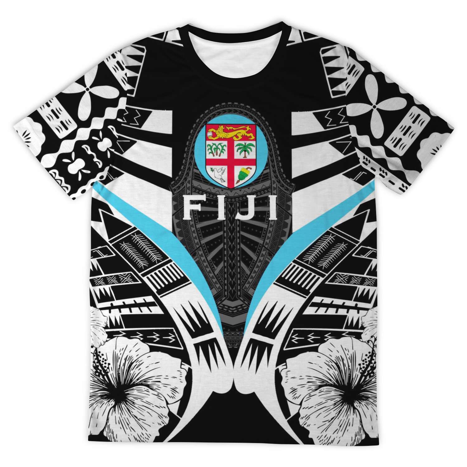 Fiji Tattoo T shirt Hibiscus - Vibe Hoodie Shop