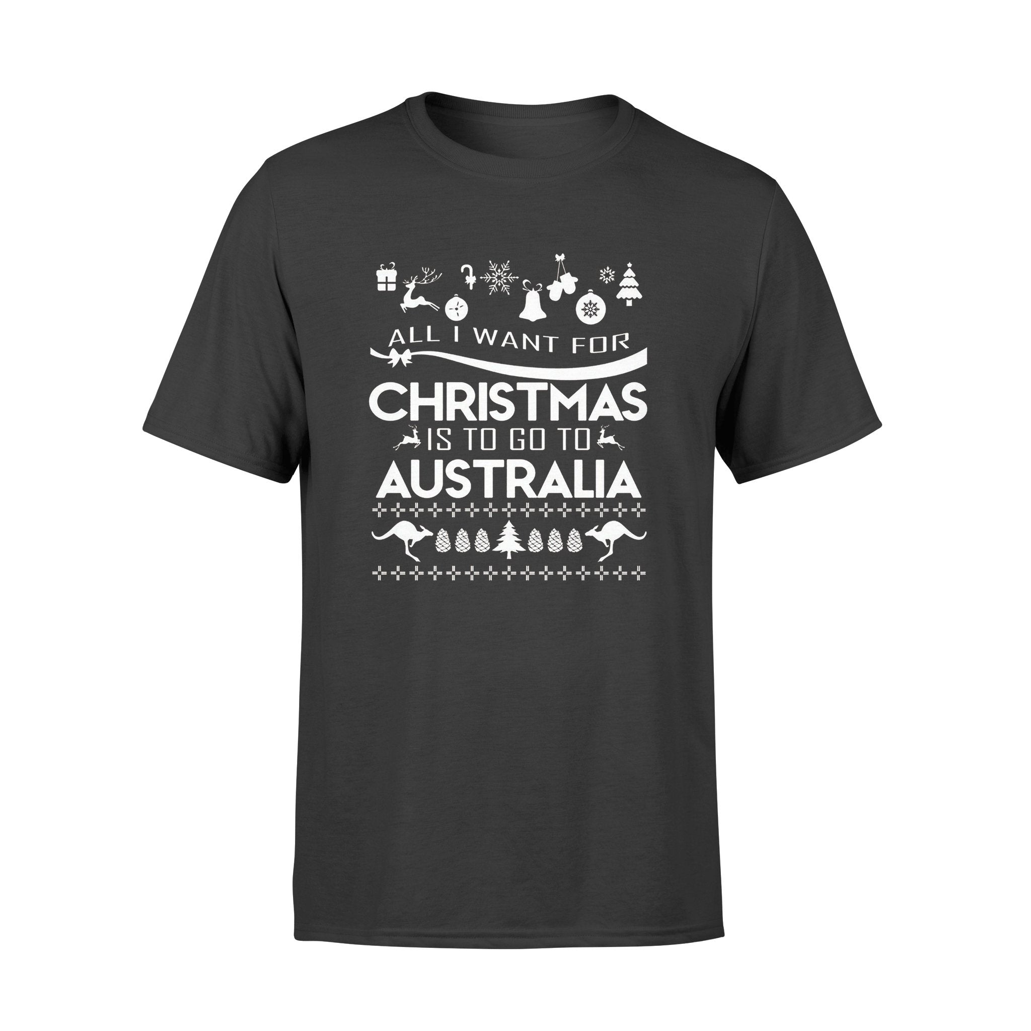 Australia Christmas T shirt - Kangaroo T shirt Patterns - Unisex - Vibe Hoodie Shop