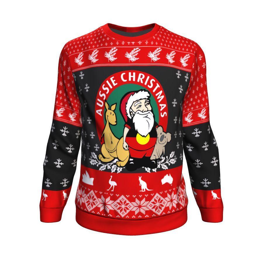 Christmas Sweater - Santa Claus Shirt Aussie Christmas - Unisex - Vibe Hoodie Shop