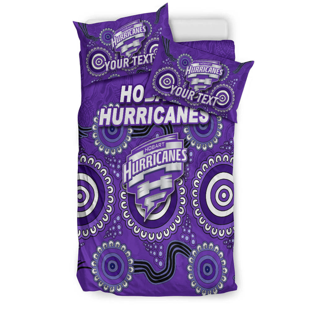 (Custom Personalised) Hobart Hurricanes Aboriginal Cricket 2022 Bedding Set - - Vibe Hoodie Shop