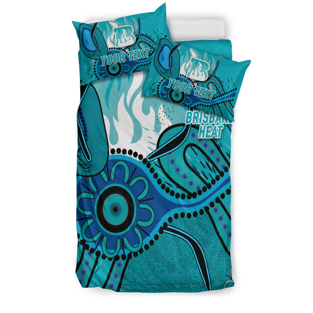 (Custom Personalised) Brisbane Heat Aboriginal Cricket 2022 Bedding Set - - Vibe Hoodie Shop