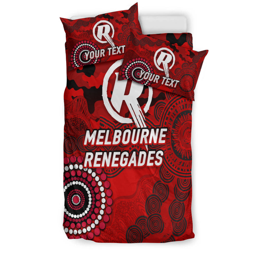 (Custom Personalised) Melbourne Renegades ANZAC Day Aboriginal Bedding Set - - Vibe Hoodie Shop
