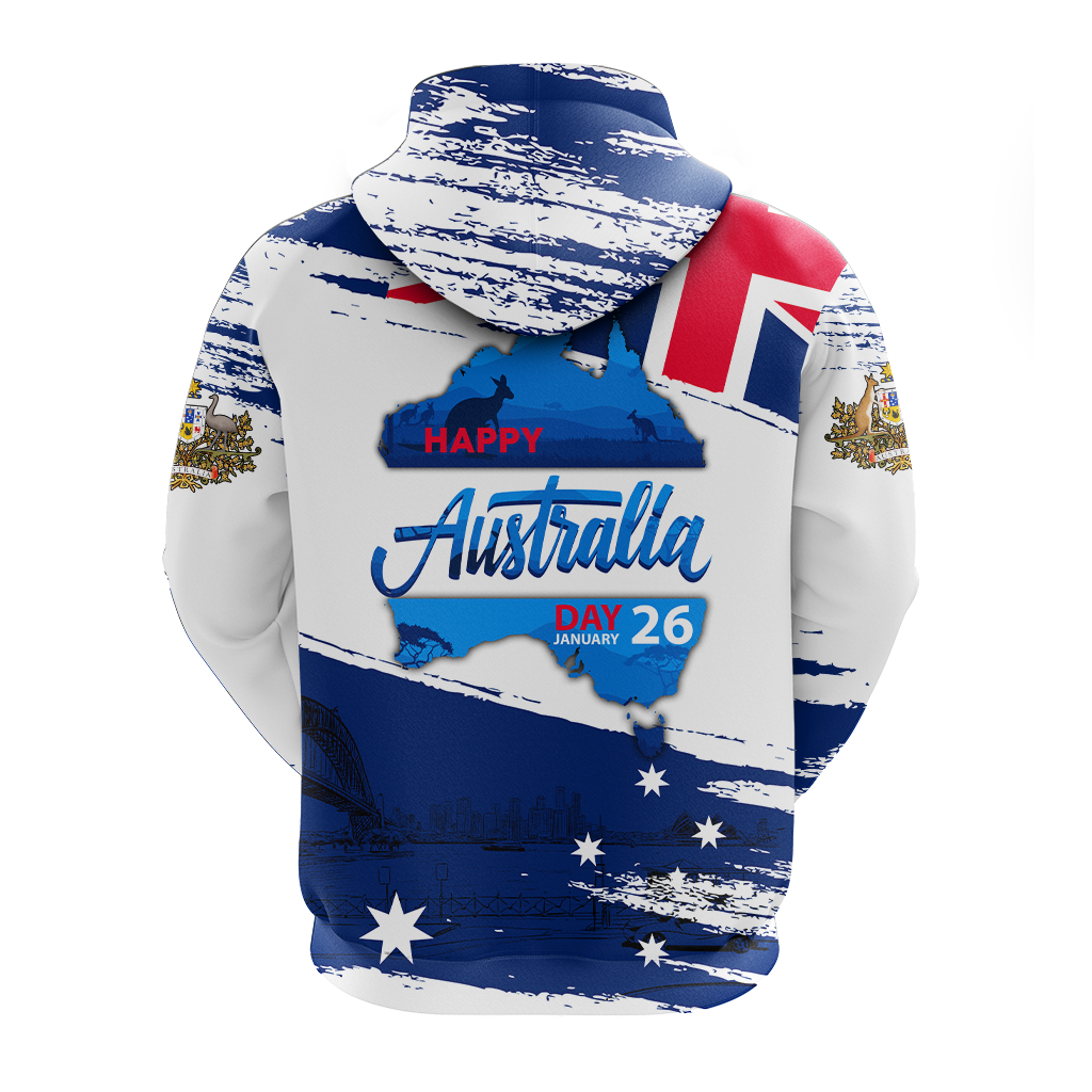 Happy Australia Day January 26 Pattern Hoodie - LT2 - Vibe Hoodie Shop