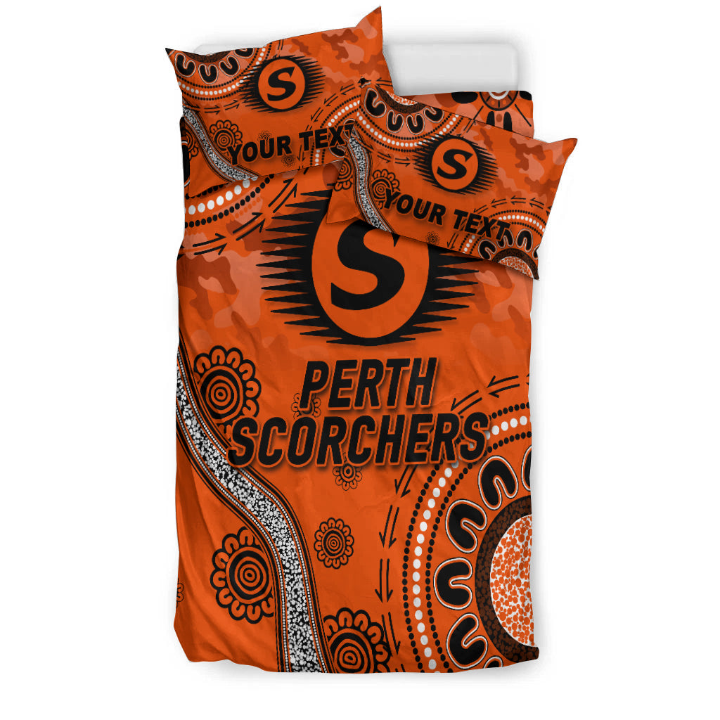 (Custom Personalised) Perth Scorchers ANZAC Day Aboriginal Bedding Set - - Vibe Hoodie Shop