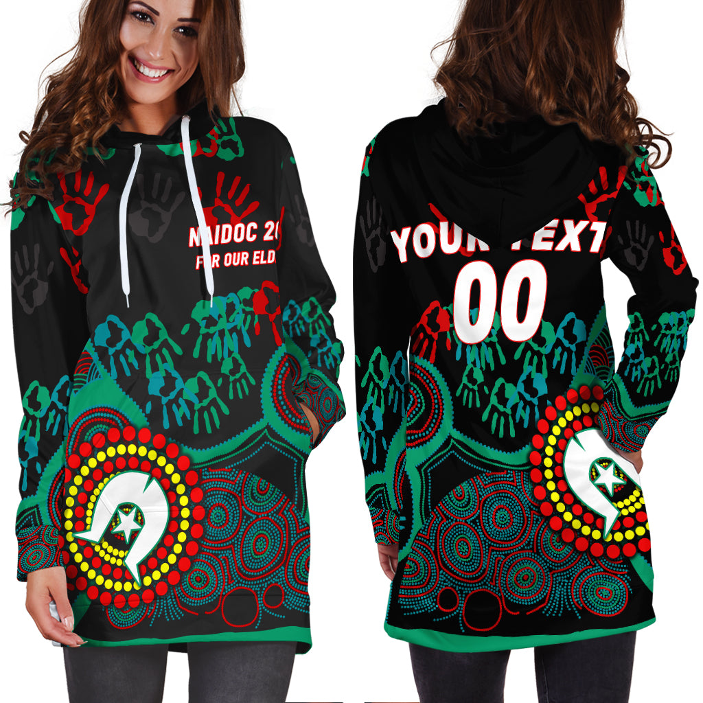 (Custom Personalised) NAIDOC Week 2023 Aboriginal Art For Our Elders Hoodie Dress - - Vibe Hoodie Shop