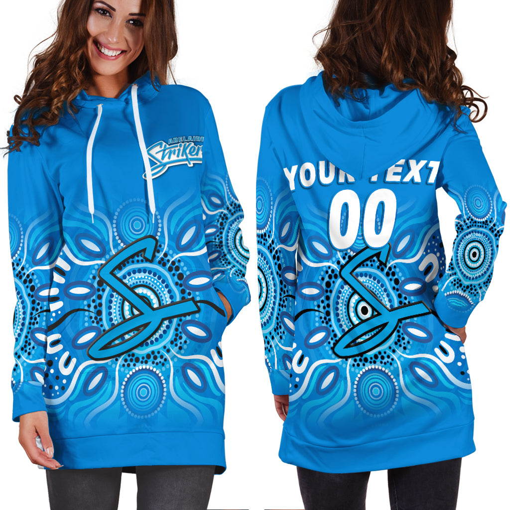 (Custom Personalised) Adelaide Strikers Aboriginal Cricket 2022 Hoodie Dress - - Vibe Hoodie Shop