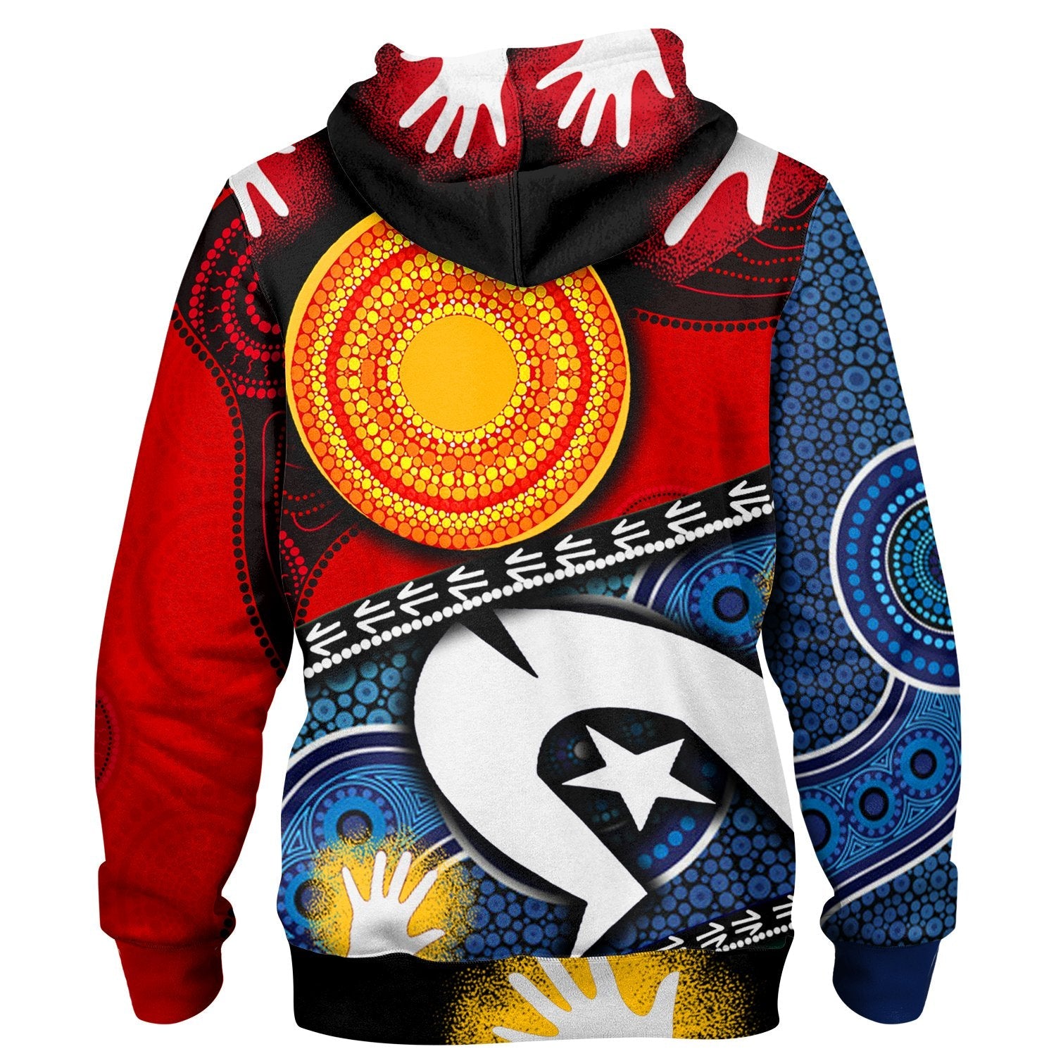 Hoodie - Australian NAIDOC Aboriginal  and Torres Strait Islands Flags - Vibe Hoodie Shop