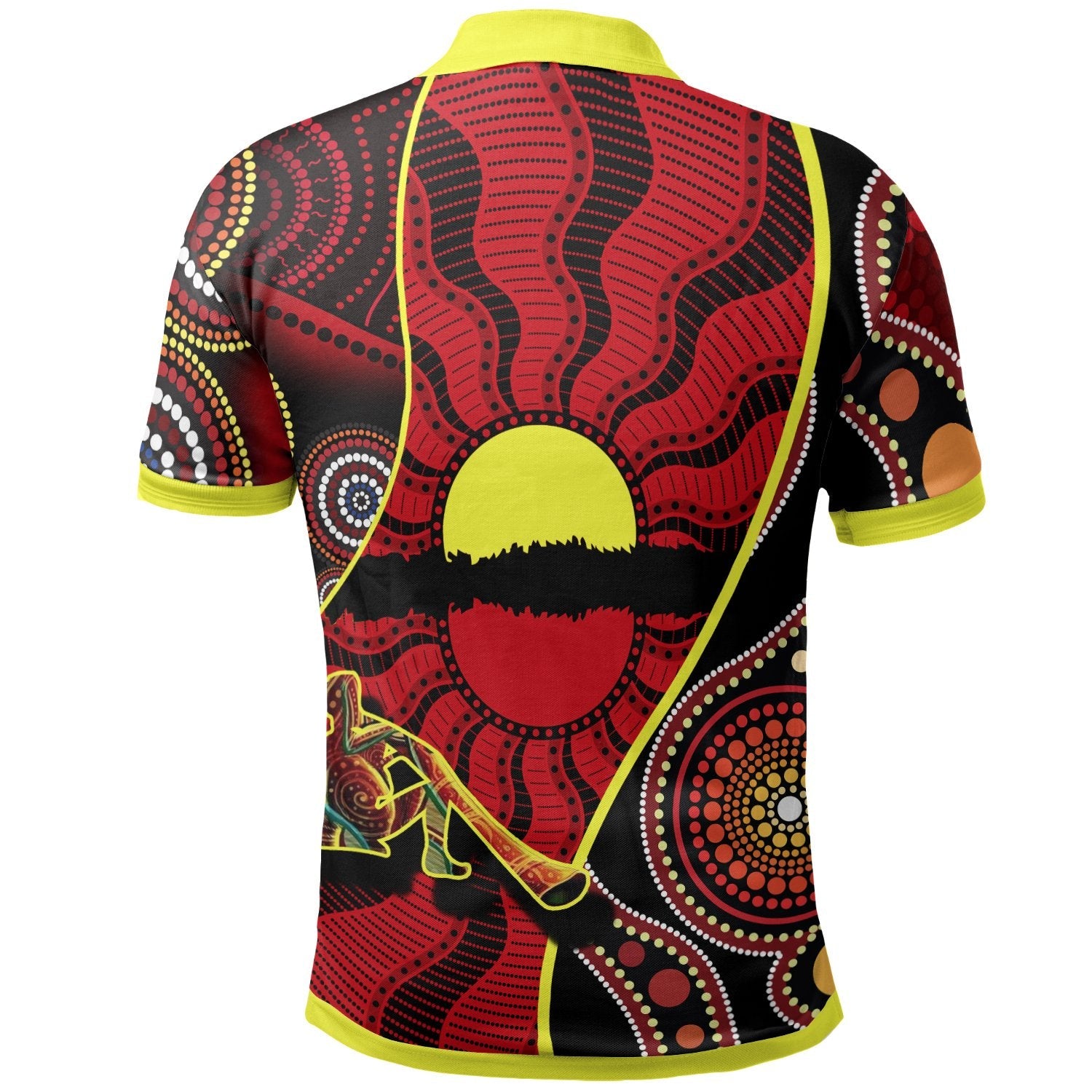 Polo Shirt - Australia Aboriginal Dots With Didgeridoo - Vibe Hoodie Shop