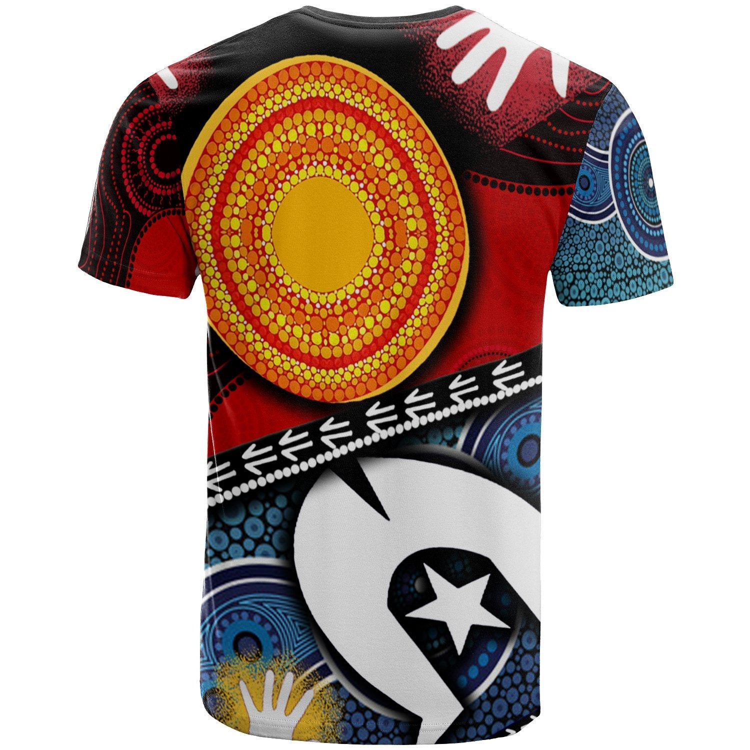 T shirt - Australian NAIDOC Aboriginal  and Torres Strait Islands Flags - Vibe Hoodie Shop