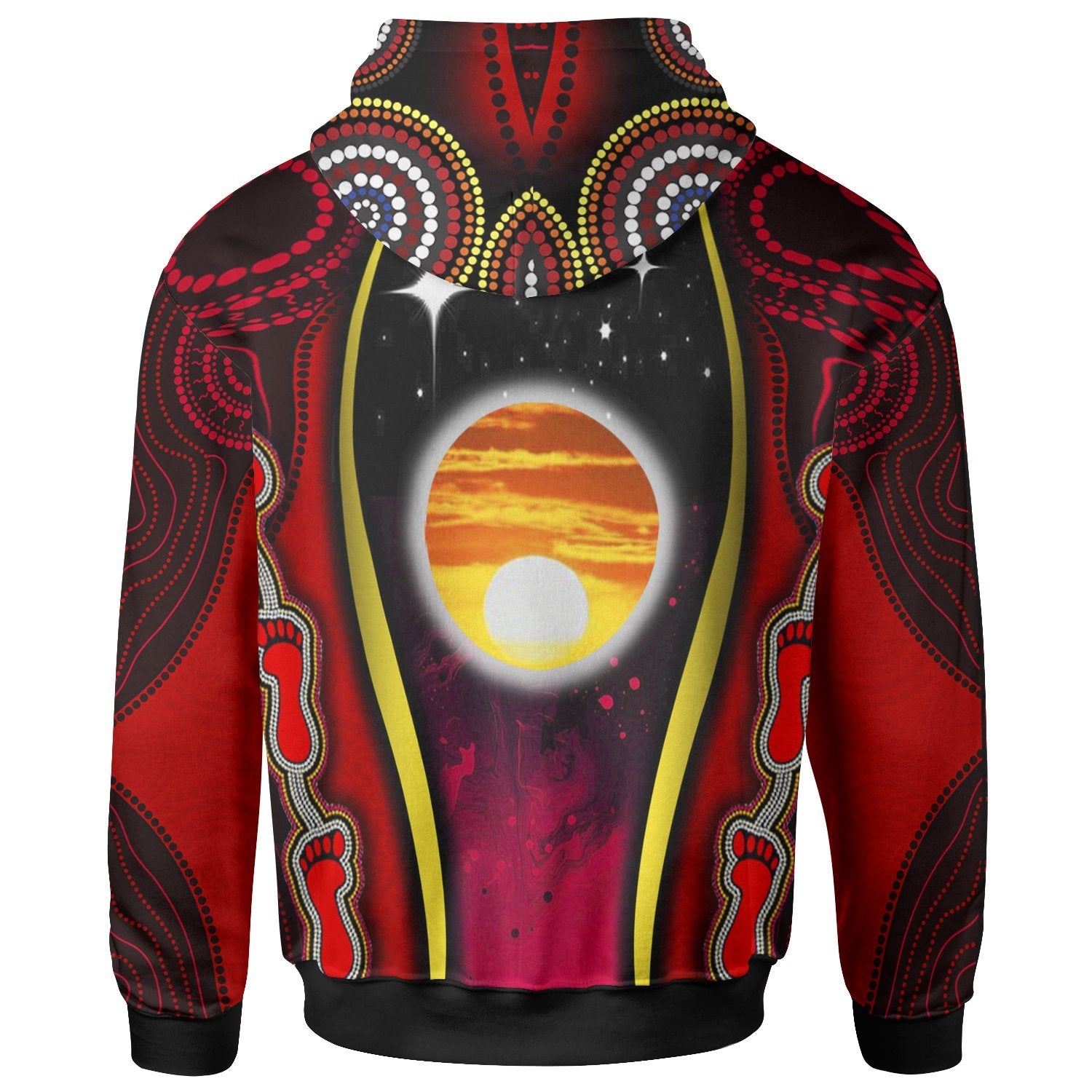 Zip - Up Hoodie - Australian Aboriginal Flags Symbolic Meaning - Vibe Hoodie Shop