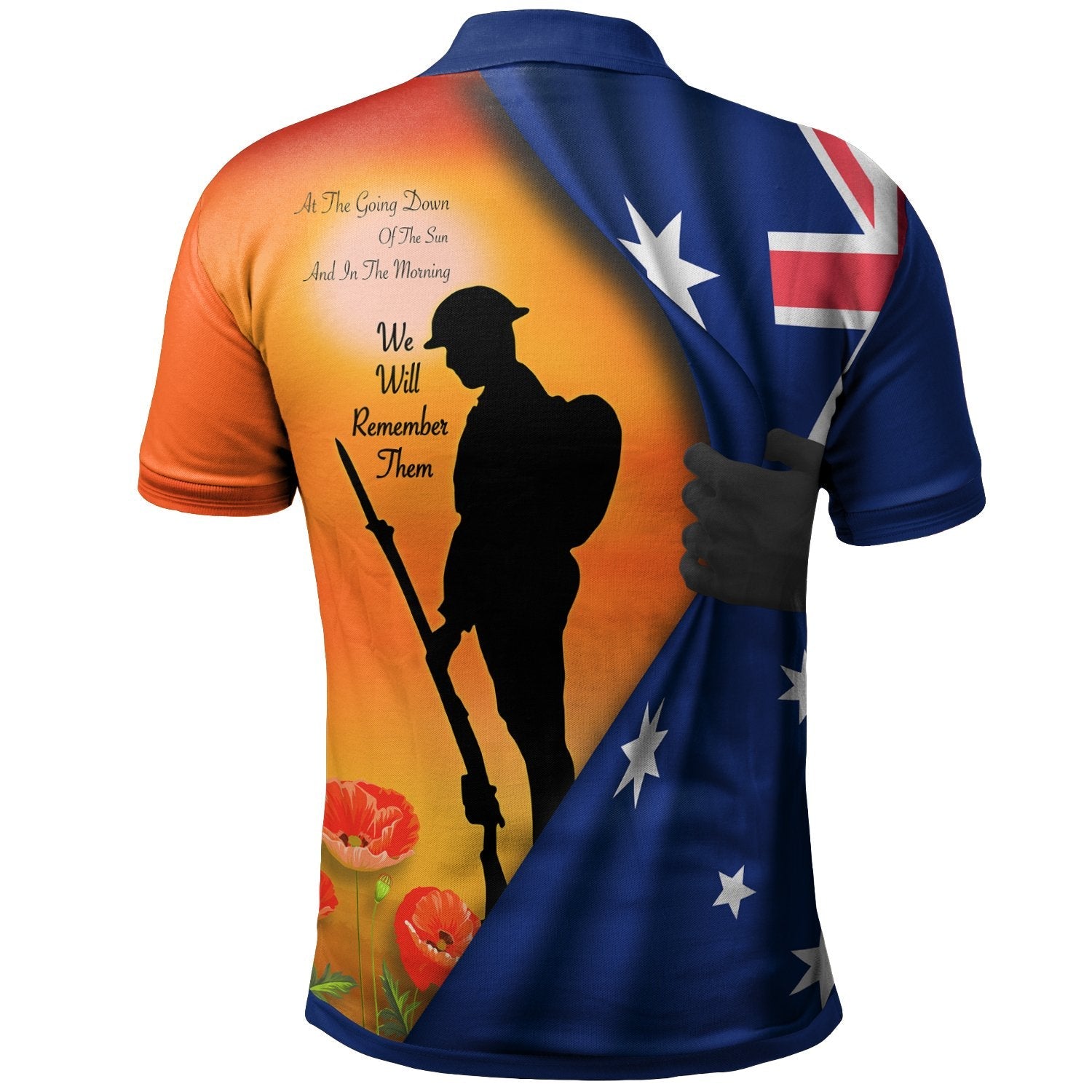 ANZAC Polo Shirt - We Will Remember Them Ver02 - Vibe Hoodie Shop