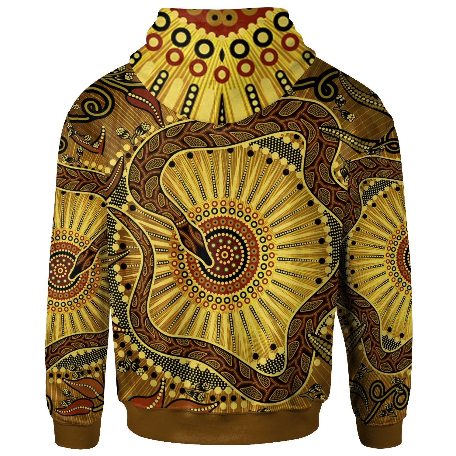 Hoodie - Australian Aboriginal Snake - Rainbow Serpent - Vibe Hoodie Shop