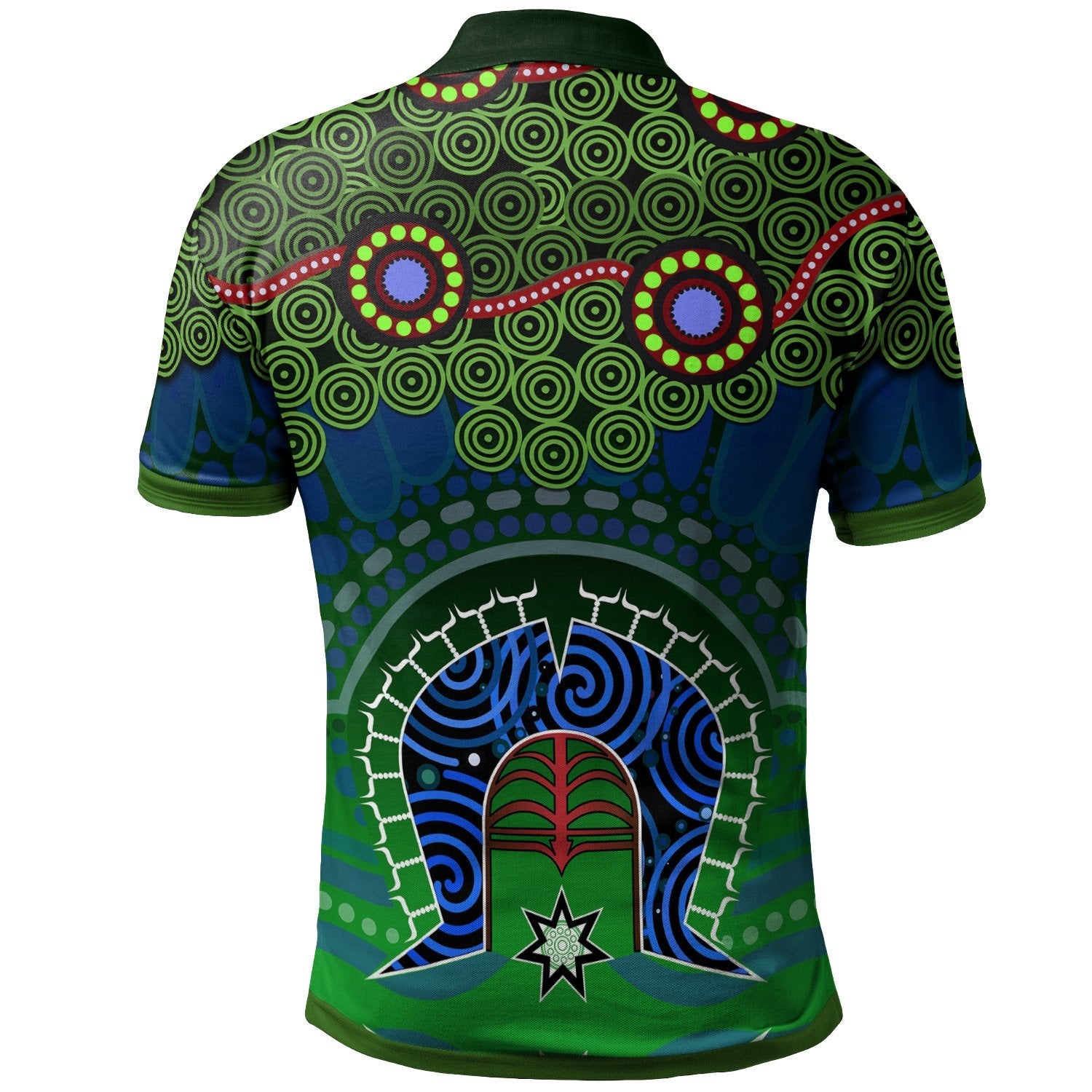 Torres Strait Polo Shirt - Dhari And Dot Patterns - Vibe Hoodie Shop