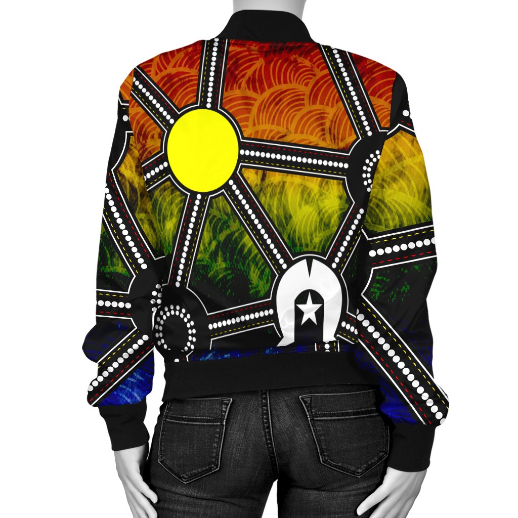 NAIDOC Week 2021 Bomber Jacket, Aboriginal Geometric Style - Vibe Hoodie Shop
