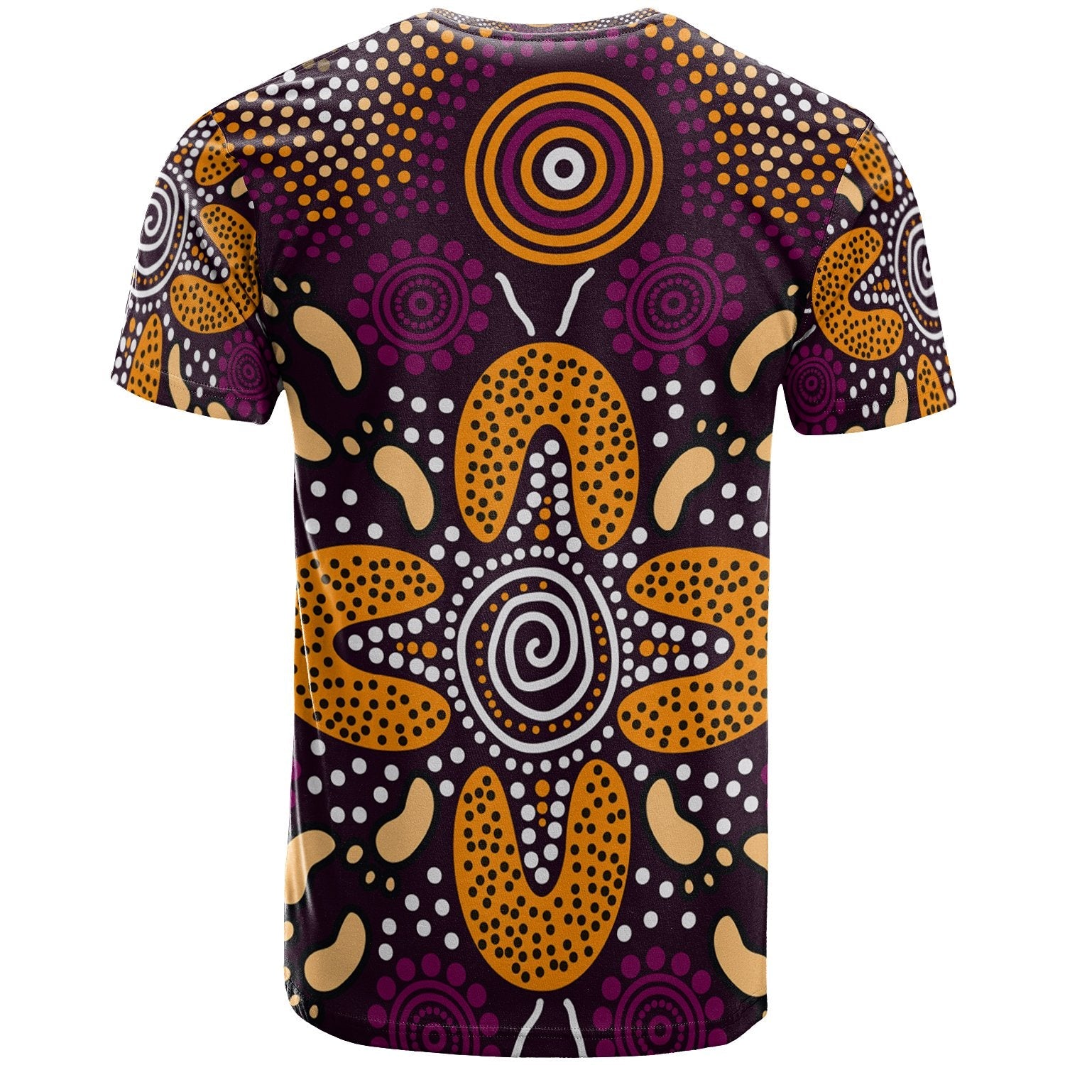 Aboriginal T shirt - Flowers Dot Panting Art - Vibe Hoodie Shop