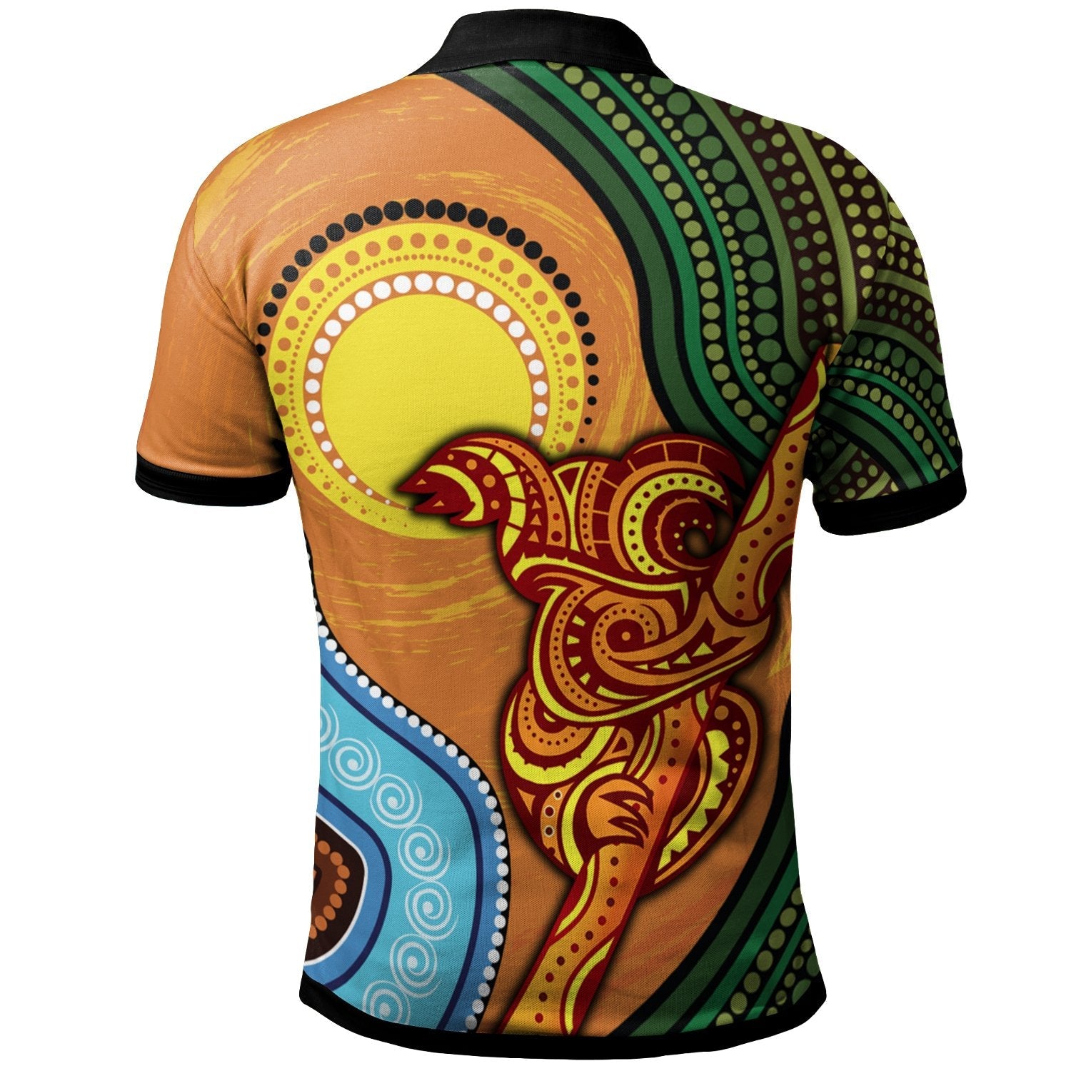 Polo Shirt - Australian Aboriginal Dot Painting Koala - Vibe Hoodie Shop