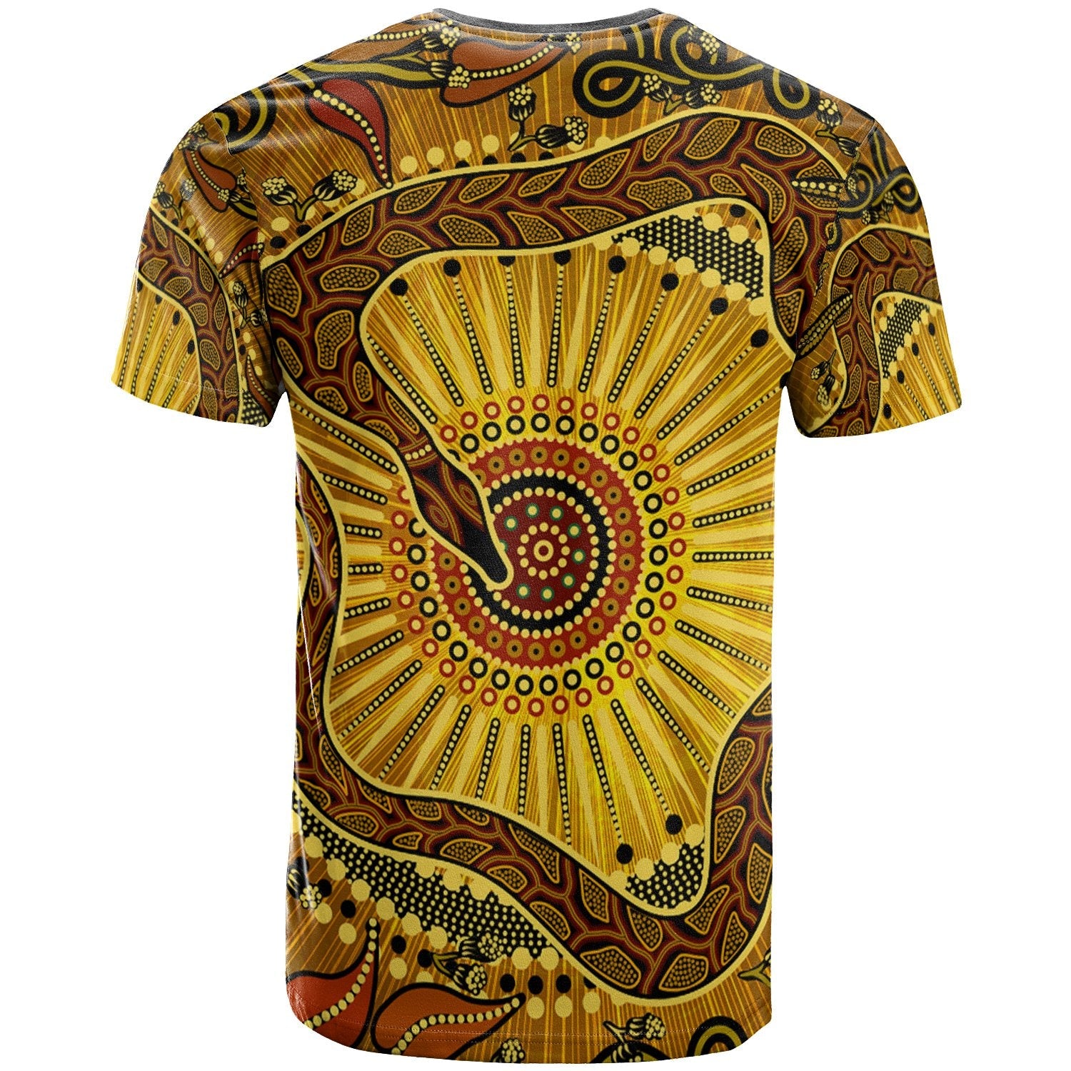 T shirt - Australian Aboriginal Snake - Rainbow Serpent - Vibe Hoodie Shop