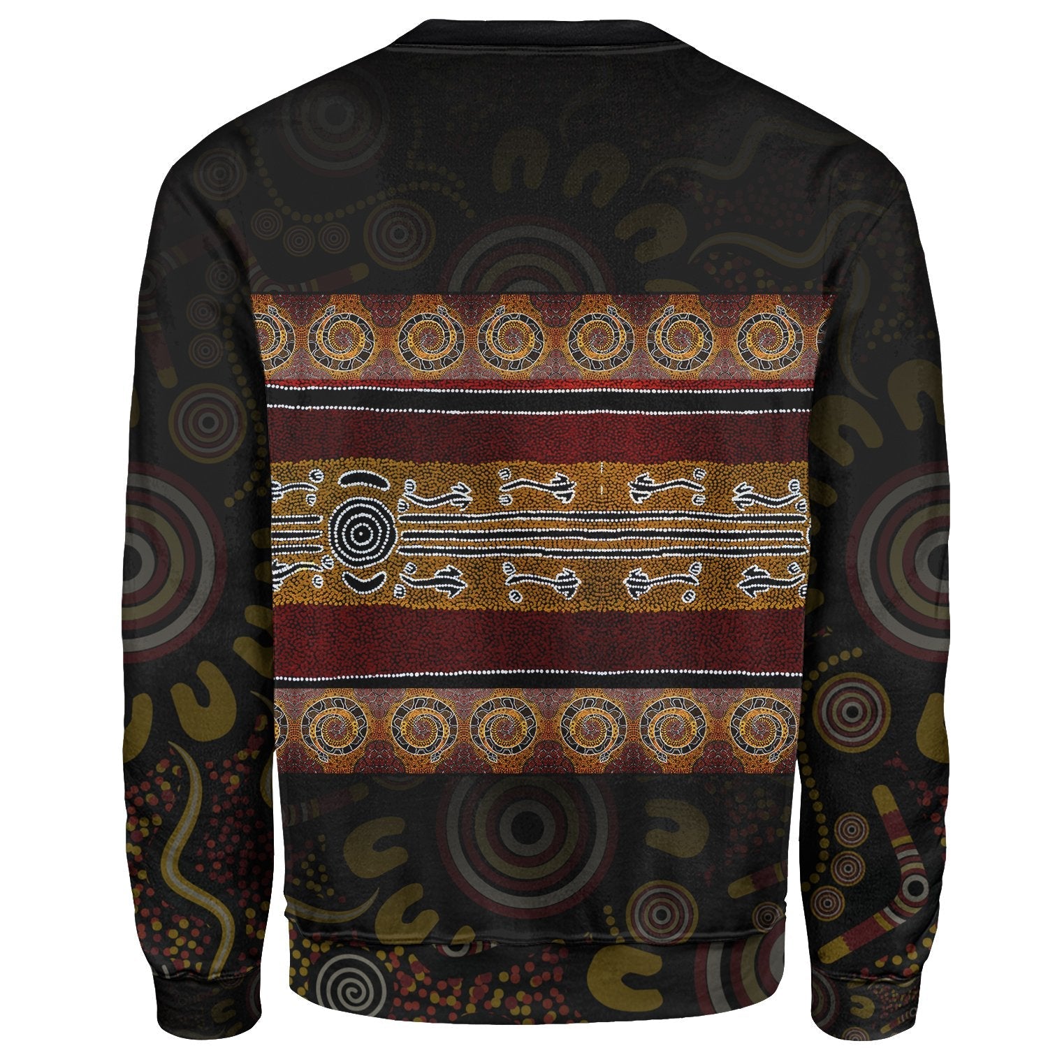 Sweater - Aboriginal Dot Panting Art Horizontal Lines - Vibe Hoodie Shop