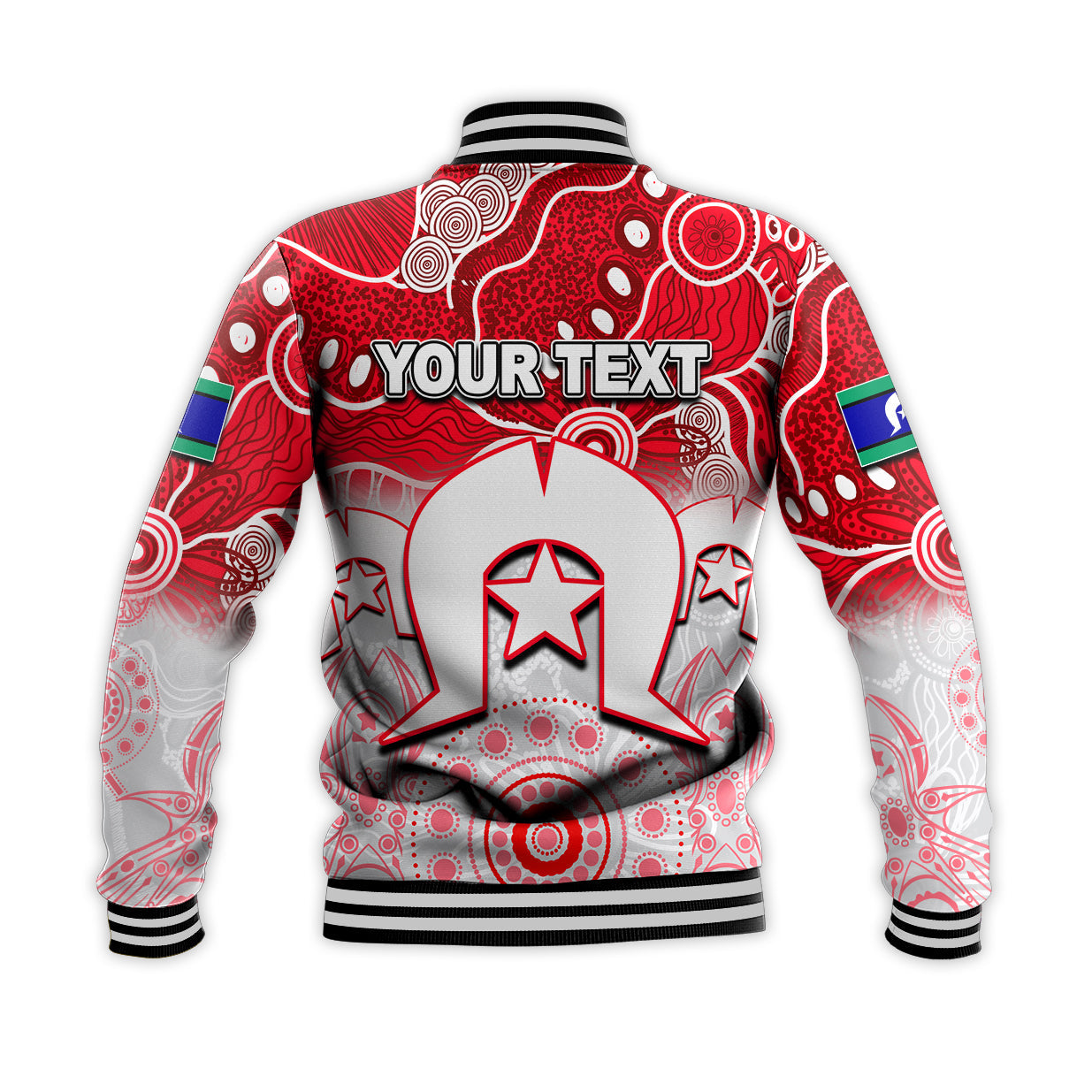 (Custom Personalised) Swans Australian Football ATorres Strait Islanders Mix Aboriginal Baseball Jacket - Vibe Hoodie Shop