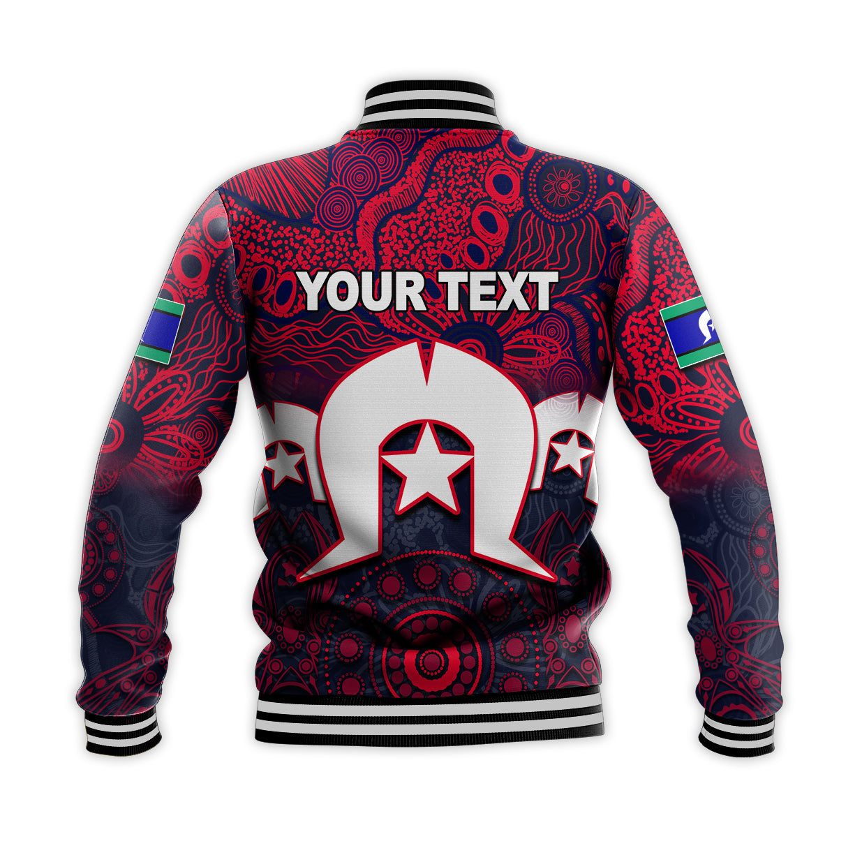 (Custom Personalised) Demons Australian Football ATorres Strait Islanders Mix Aboriginal Baseball Jacket - Vibe Hoodie Shop