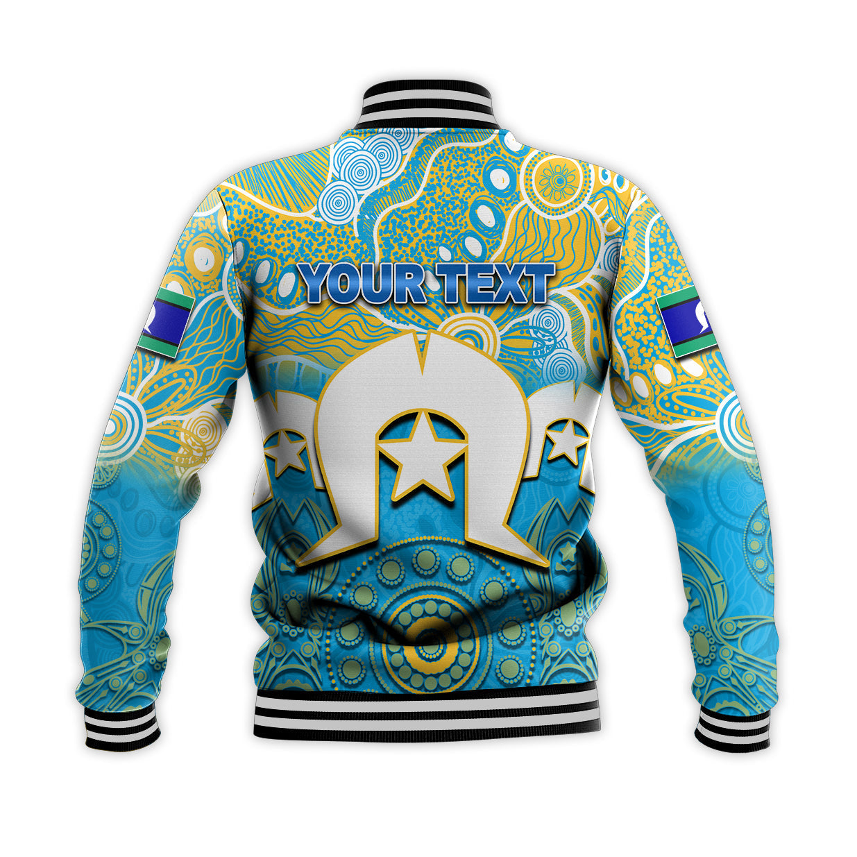 (Custom Personalised) Titans Torres Strait Islanders Mix Aboriginal Baseball Jacket - Vibe Hoodie Shop