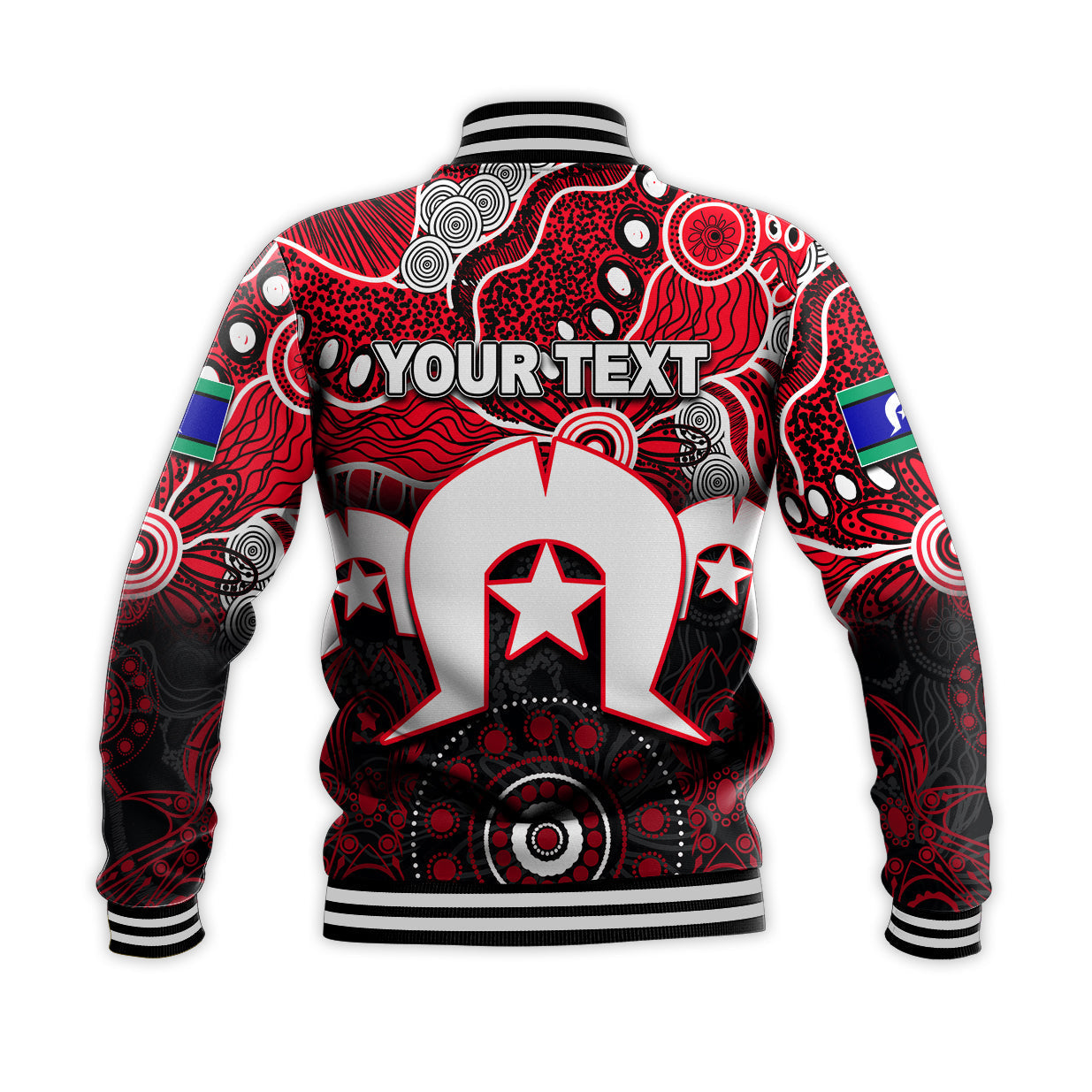 (Custom Personalised) Saints Australian Football Torres Strait Islanders Mix Aboriginal Baseball Jacket - Vibe Hoodie Shop