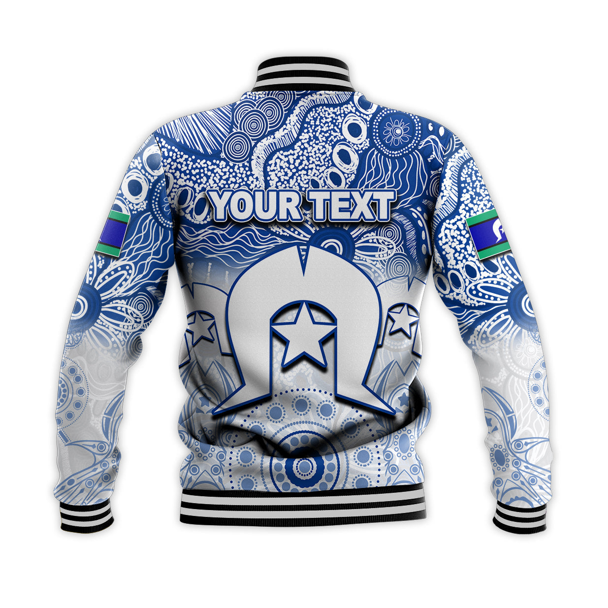 (Custom Personalised) Kangaroos Australian Football Torres Strait Islanders Mix Aboriginal Baseball Jacket - Vibe Hoodie Shop