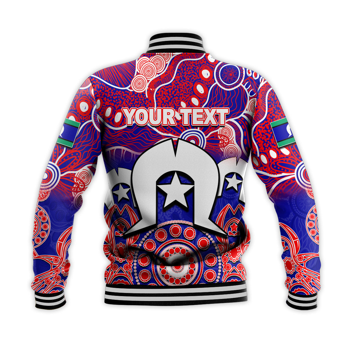 (Custom Personalised) Knights Torres Strait Islanders Mix Aboriginal Baseball Jacket - Vibe Hoodie Shop