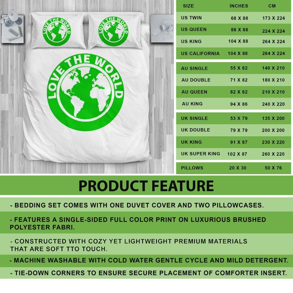 Vanuatu Bedding Set Green - Vibe Hoodie Shop