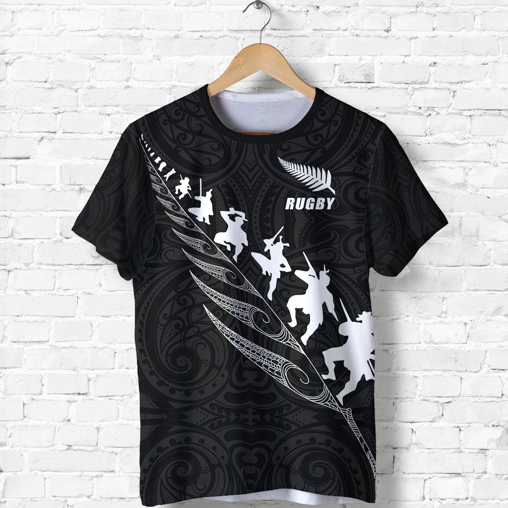 New Zealand Rugby Shirt, Haka Fern Rugby T shirt - Vibe Hoodie Shop