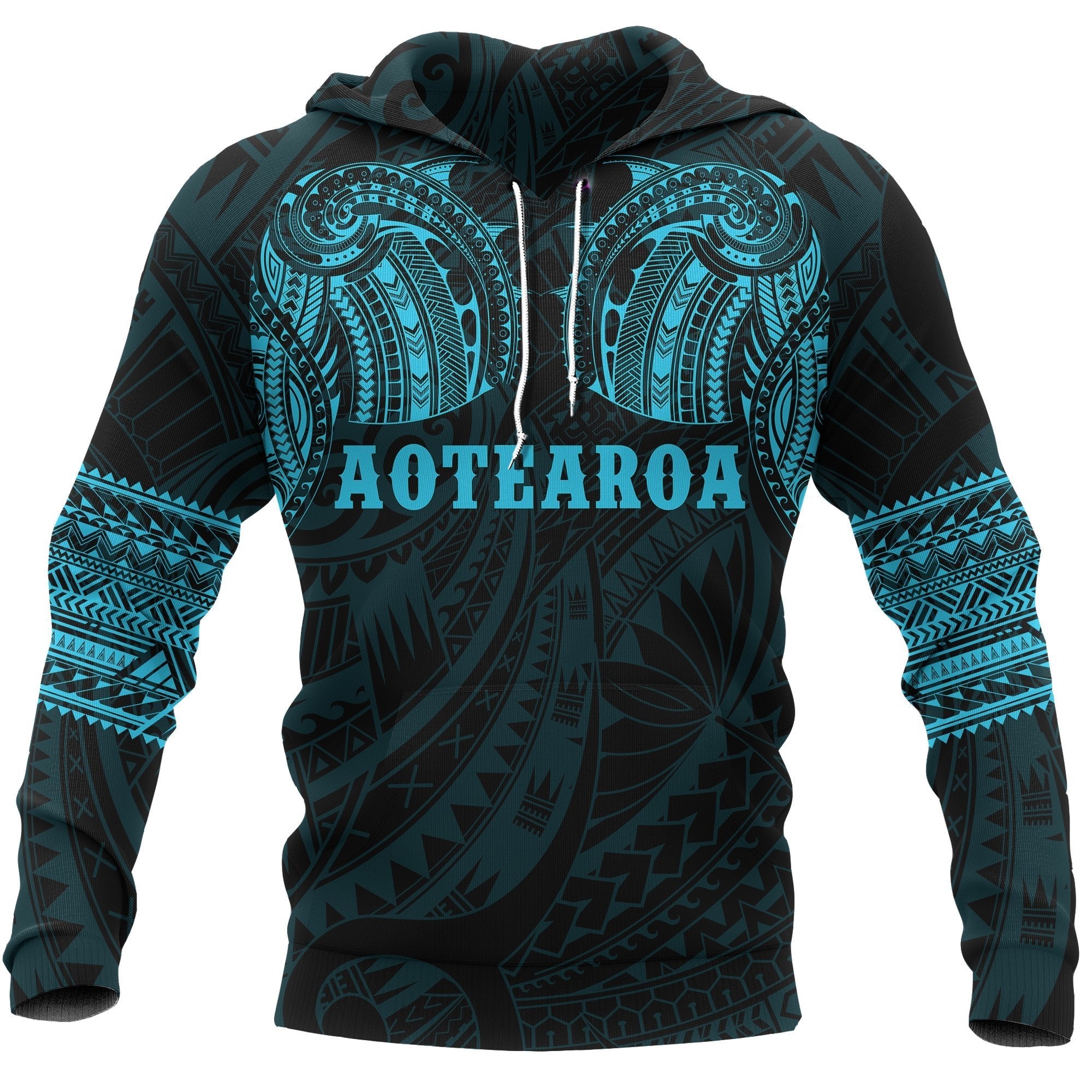 Maori Hoodie, New Zealand Tattoo All Over Print Hoodie - Vibe Hoodie Shop