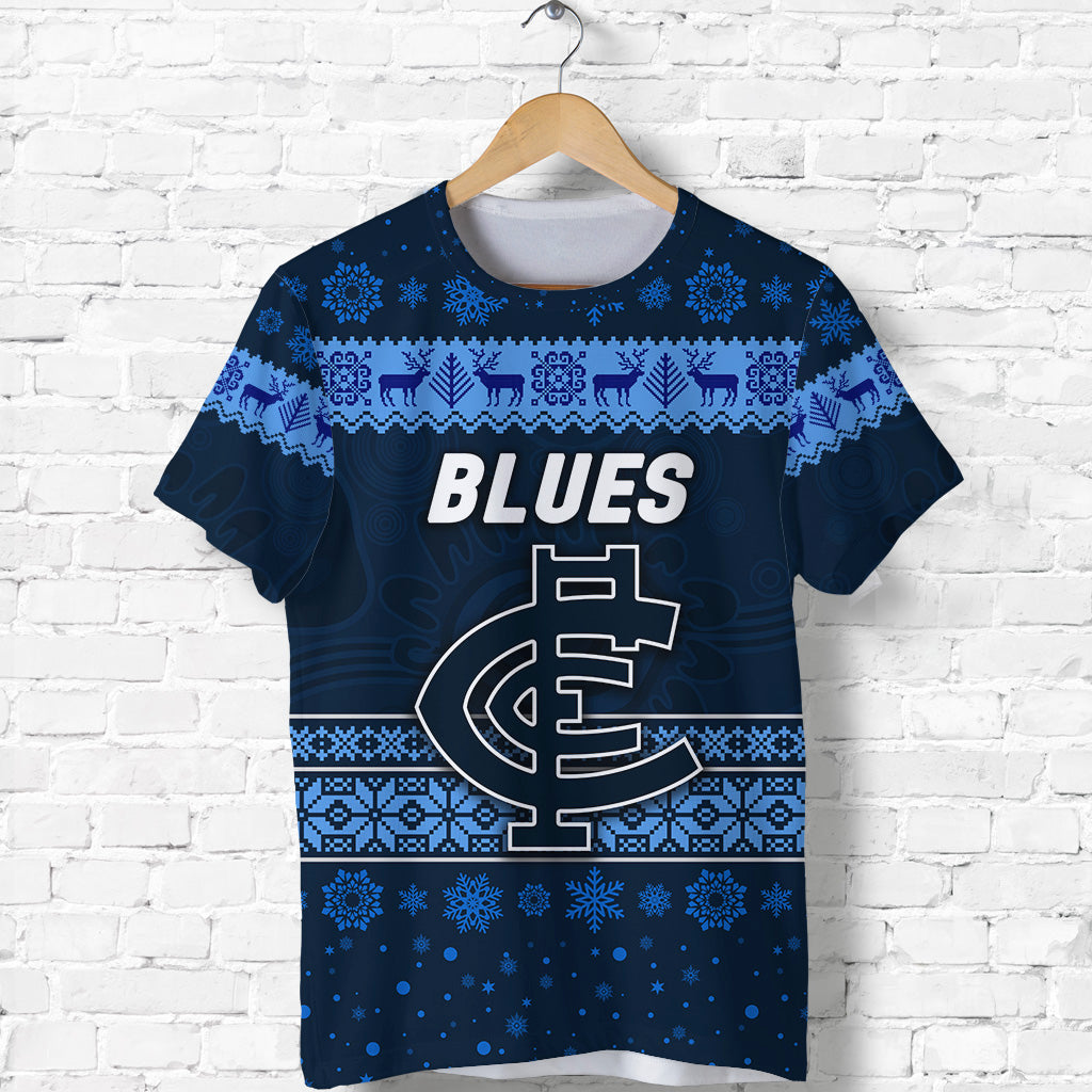 (Custom Personalised) Carlton Blues T shirt Christmas Simple Style - Vibe Hoodie Shop