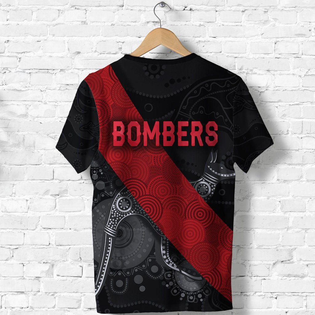 Essendon T shirt Indigenous Bombers - Black - Vibe Hoodie Shop