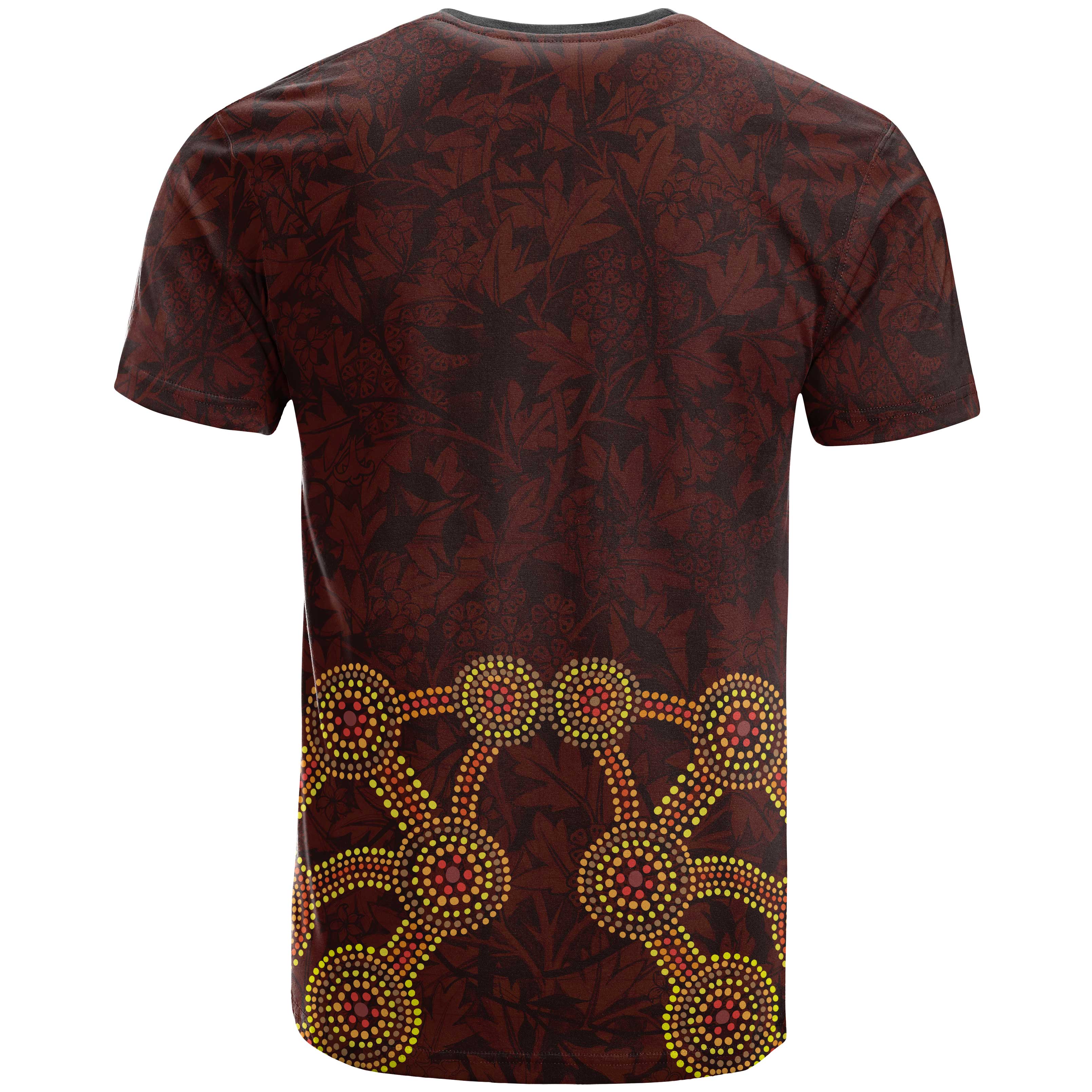 T shirt, Aboriginal Dot Pattern - Boomerang, - Vibe Hoodie Shop