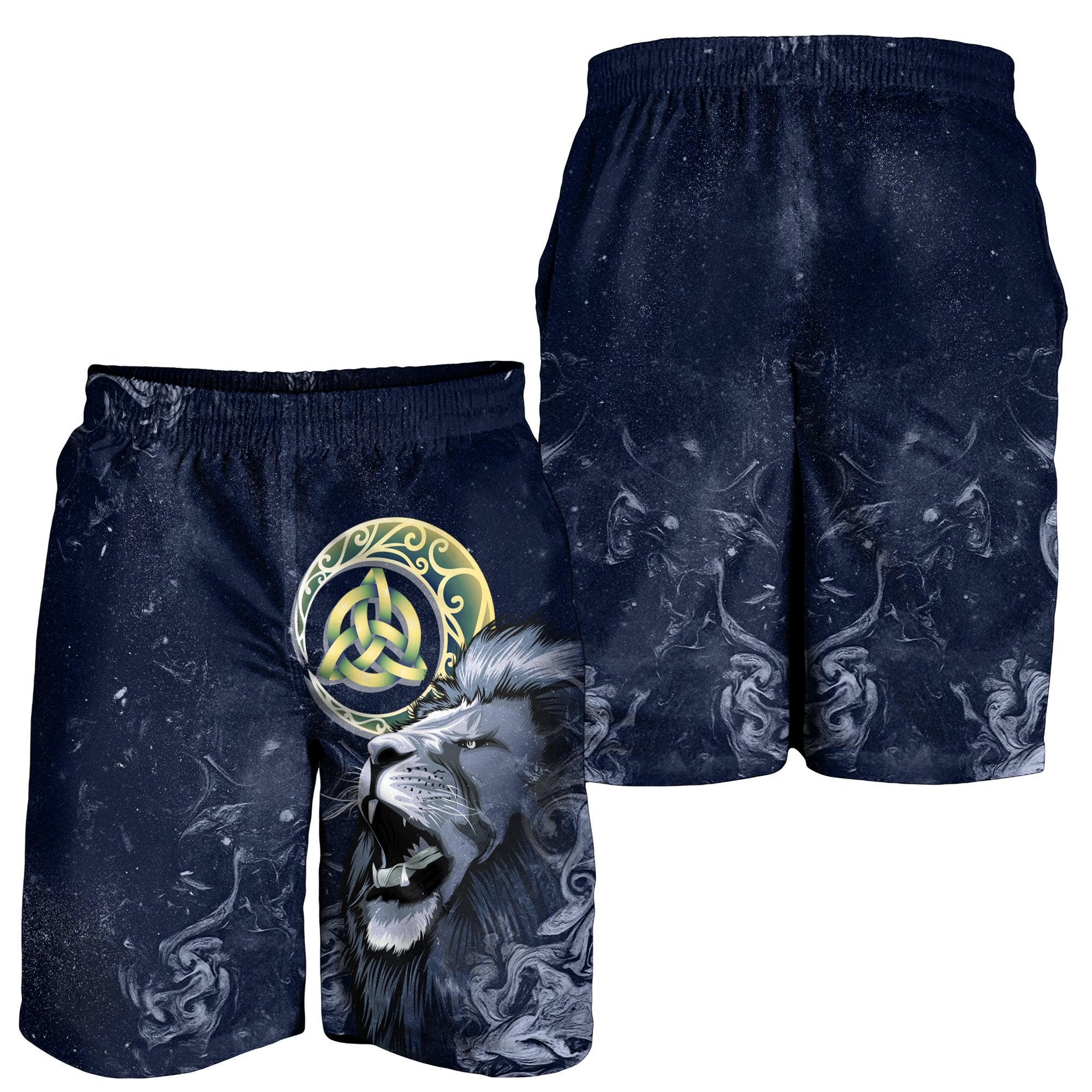 Scotland Men's Short - Scottish Lion and Celtic Moon - Vibe Hoodie Shop