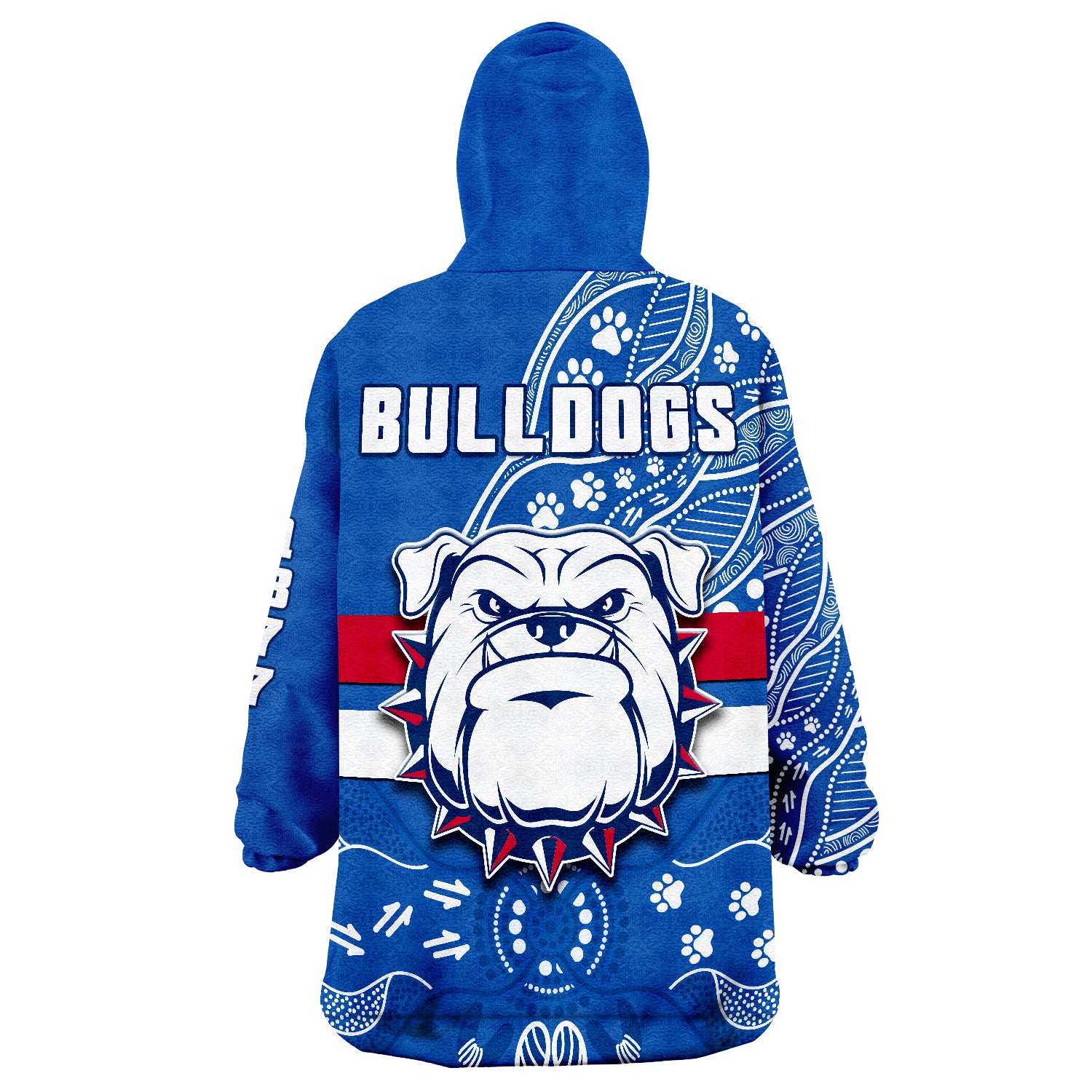 Bulldogs Football Scraggers 1877 Aboriginal Dot Painting Newest Version Wearable Blanket Hoodie - Vibe Hoodie Shop