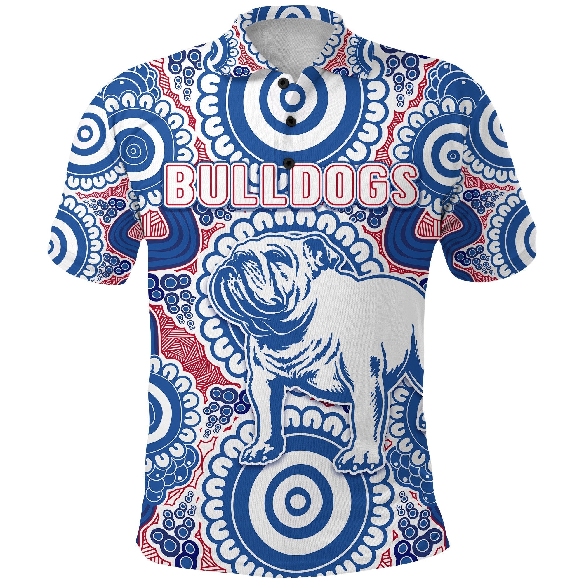 Western Polo Shirt Bulldogs Simple Indigenous - Vibe Hoodie Shop