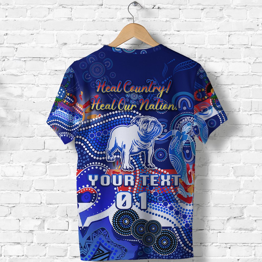 (Custom Personalised) Western T shirt Bulldogs Indigenous NAIDOC Heal Country! Heal Our Nation, Custom Text And Number - Vibe Hoodie Shop