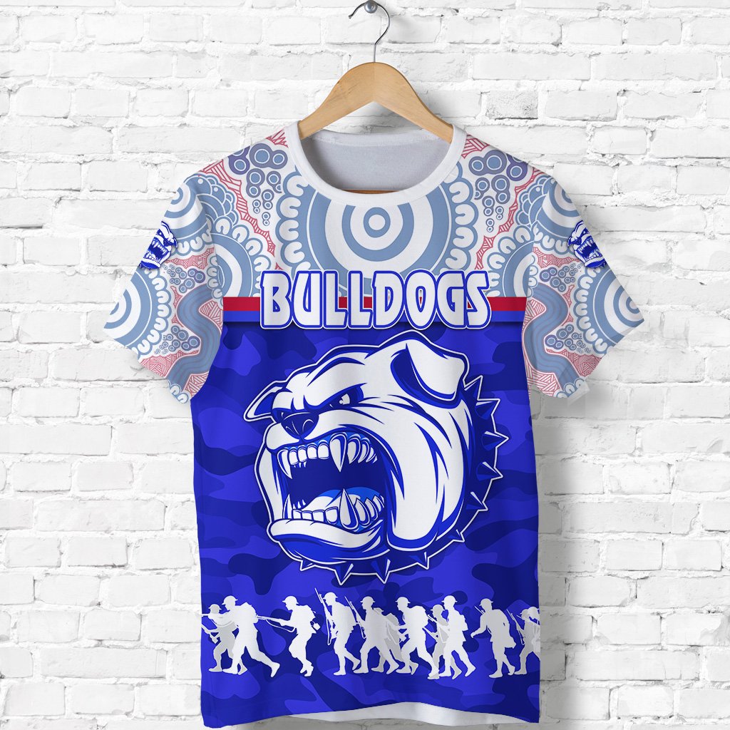 Western Bulldogs T shirt ANZAC Day Indigenous - Vibe Hoodie Shop