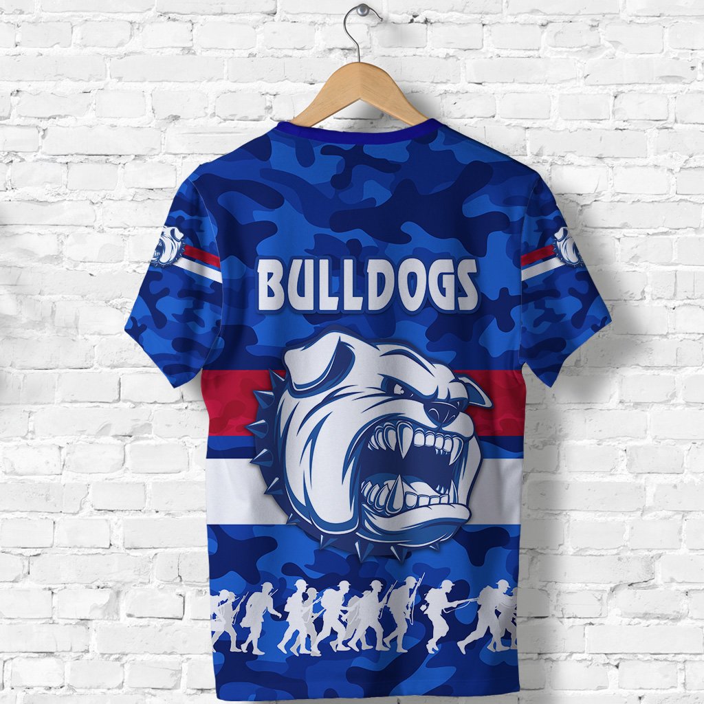 (Custom Personalised) Western Bulldogs T shirt ANZAC Vibes - Vibe Hoodie Shop