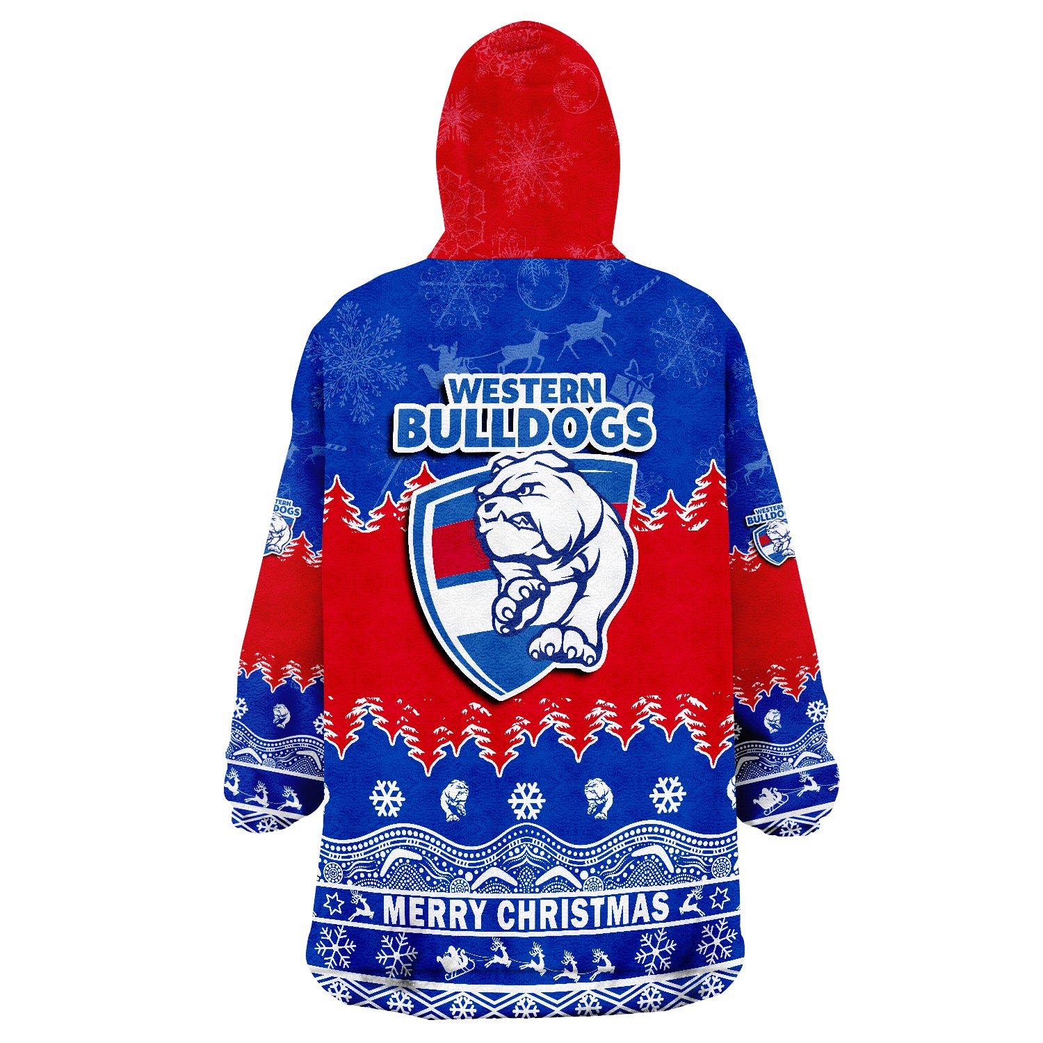 Bulldogs Unique Winter Season Dogs Merry Christmas Wearable Blanket Hoodie - Vibe Hoodie Shop