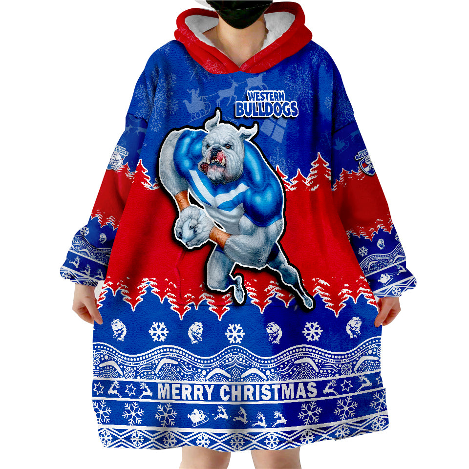 Bulldogs Unique Winter Season Dogs Merry Christmas Wearable Blanket Hoodie - Vibe Hoodie Shop